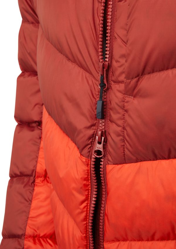 Centrální zip bundy Rab Glaceon Pro Jacket Tuscan Red/Dark Horizon