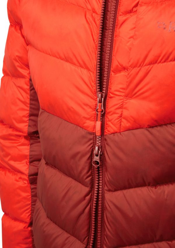 Centrální zip bundy Rab Glaceon Pro Jacket Red Grapefruit/Tuscan Red