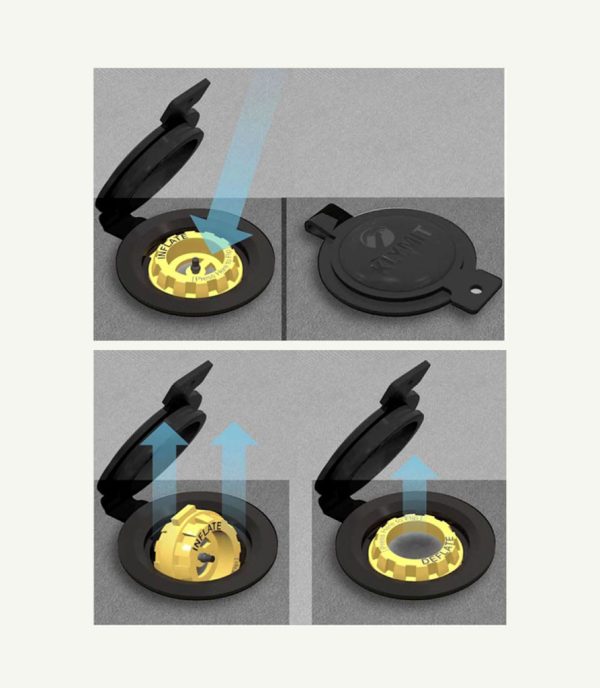 Flip Valve ventilek karimatky Klymit Stativ V Recon